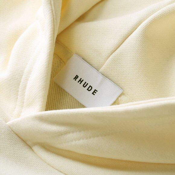 Rhude Beige Racing Car & Palm Tree Graphic Print Hoodie - Picture 3 of 7